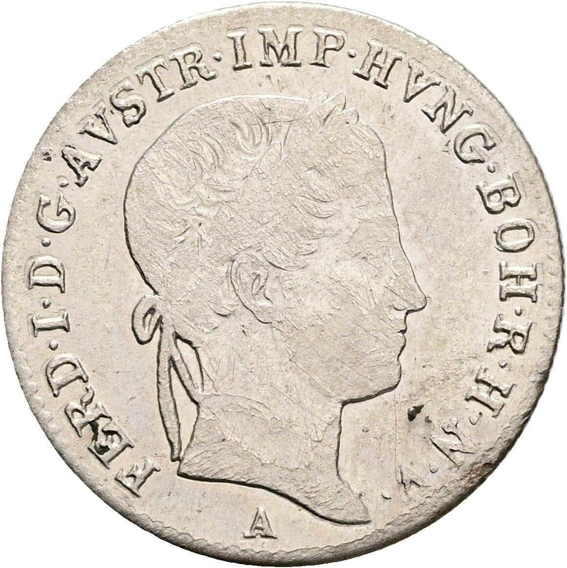 5 Kreuzer Ferdinand I. 1835-1848 1837 A, Wien – Vorderseite