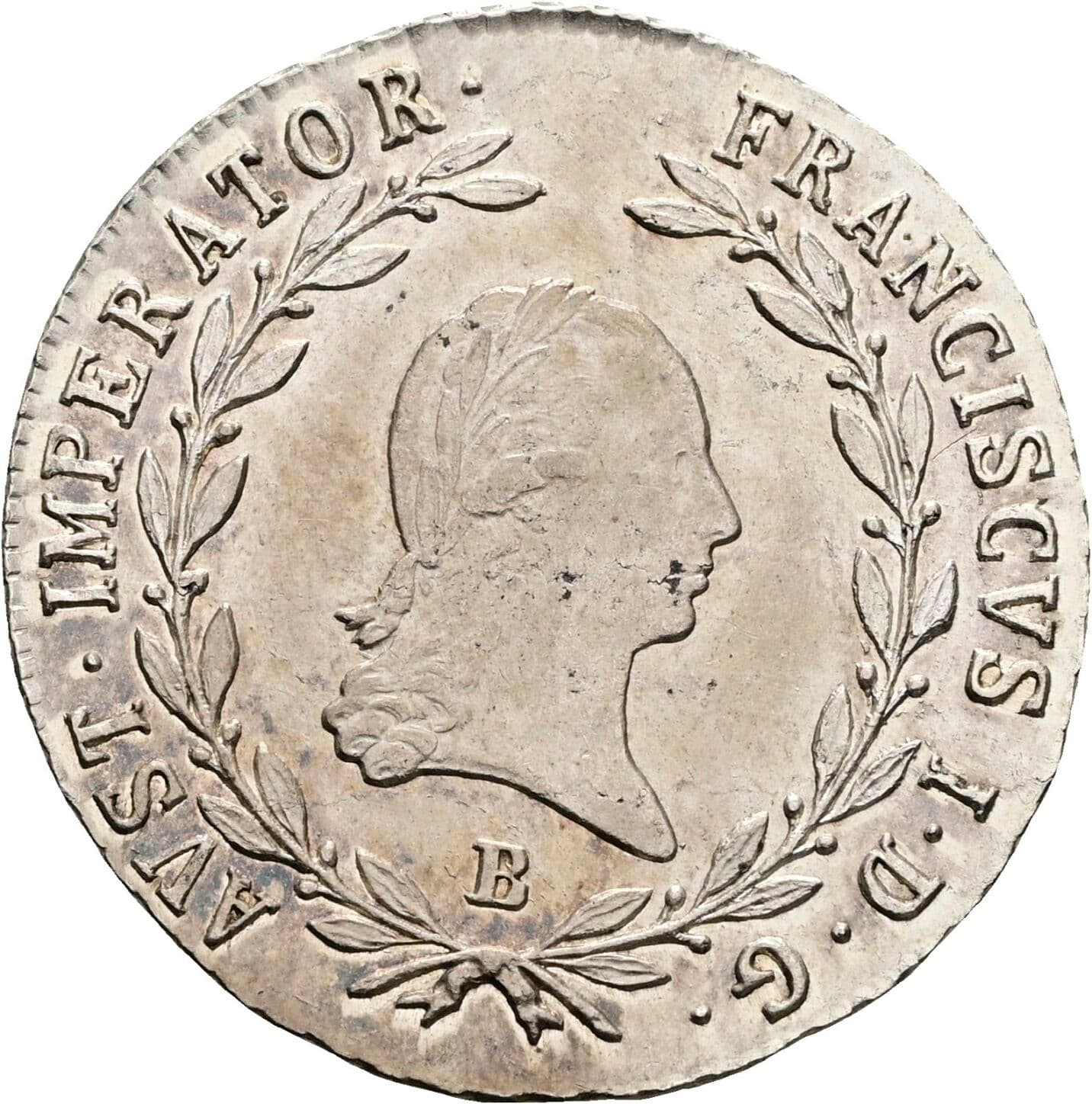 3 Kreuzer Franz II. (I). 1792-1835 1820 B, Kremnitz – Vorderseite