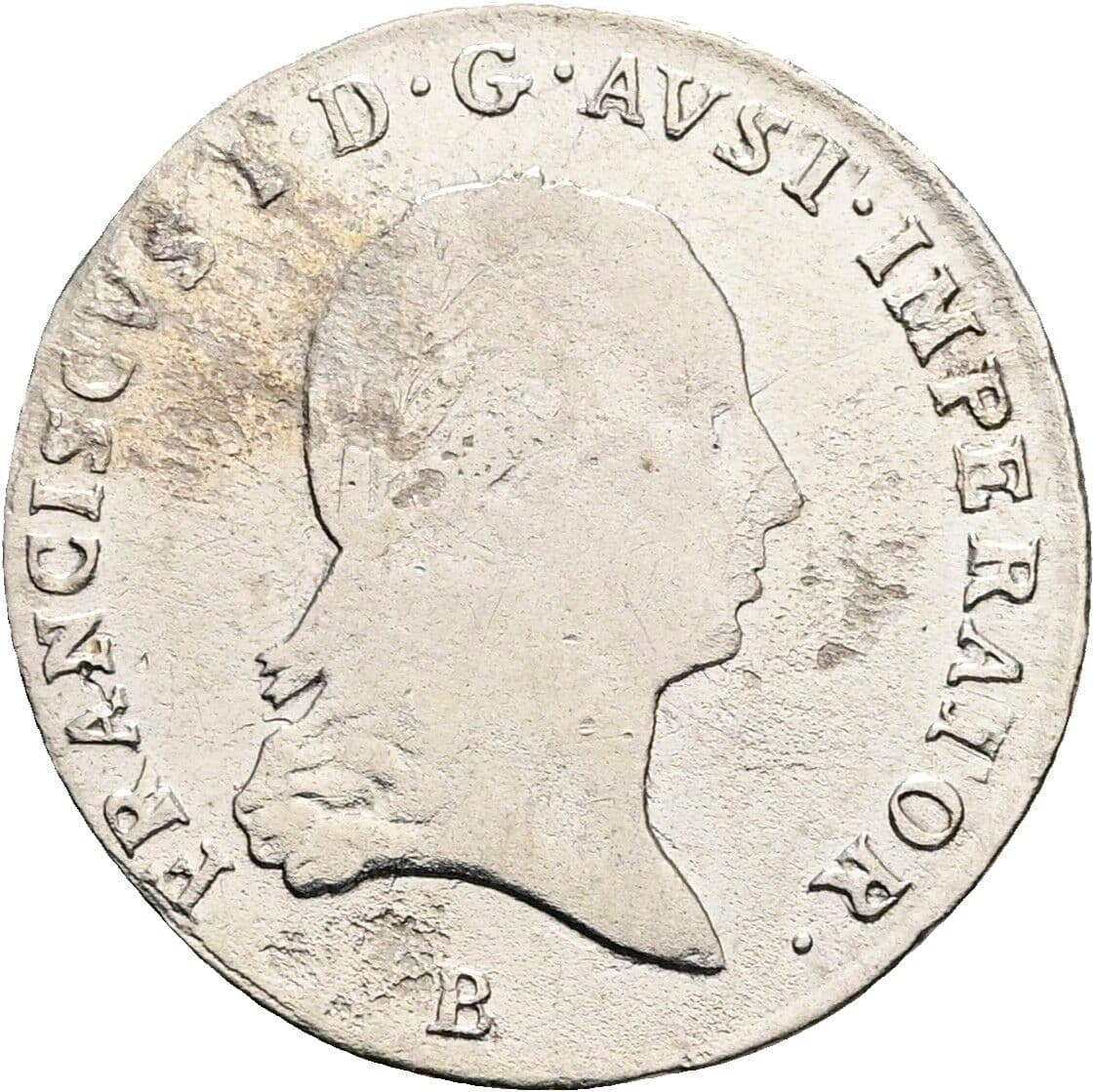 3 Kreuzer Franz II. (I). 1792-1835 1820 B, Kremnitz – Vorderseite