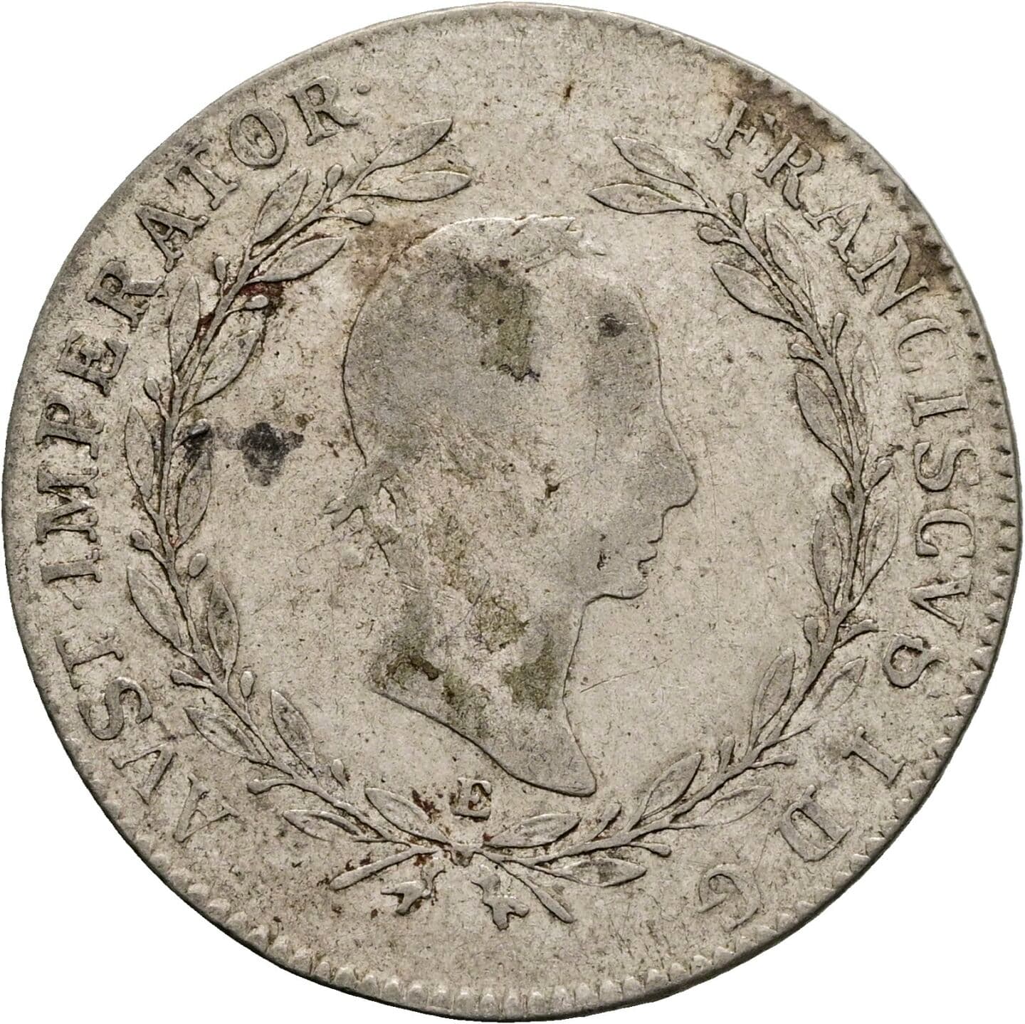 20 Kreuzer Franz II. (I). 1792-1835 1830 E, Karlsburg – Vorderseite