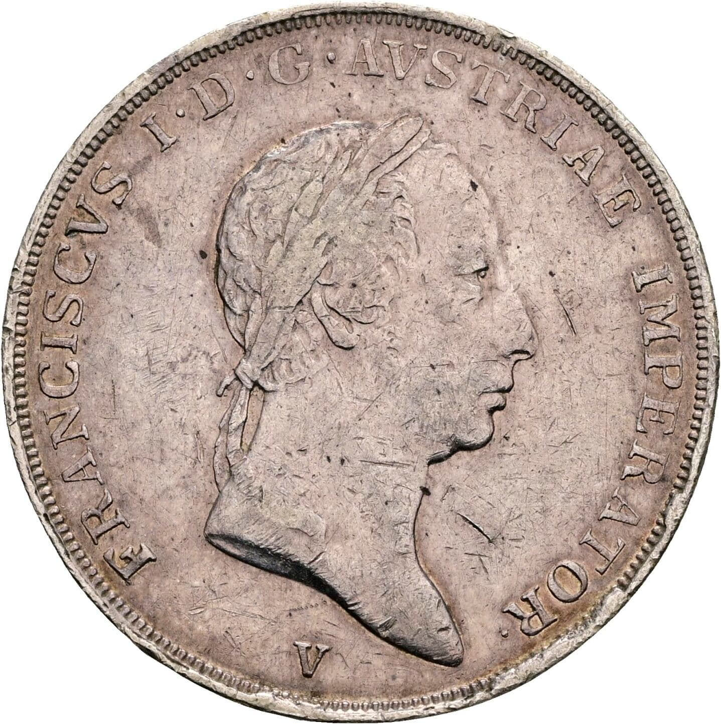 1/2 Scudo Franz II. (I). 1792-1835 1826 V, Venedig – Vorderseite