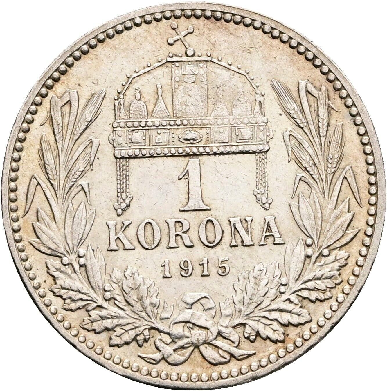 1 Korona Franz Joseph I. 1848-1916 1915 KB, Kremnitz – Rückseite