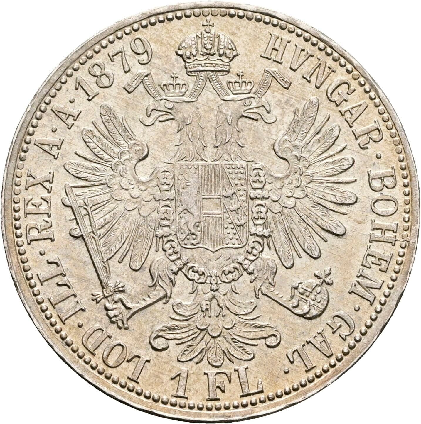 1 Gulden Franz Joseph I. 1848-1916 1879, Wien – Rückseite