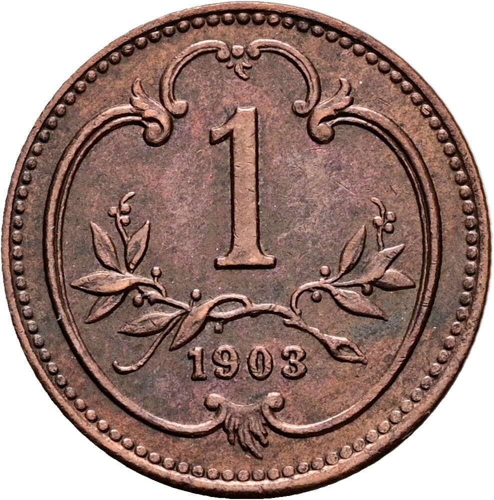 1 Heller Franz Joseph I. 1848-1916 1903, Wien – Vorderseite