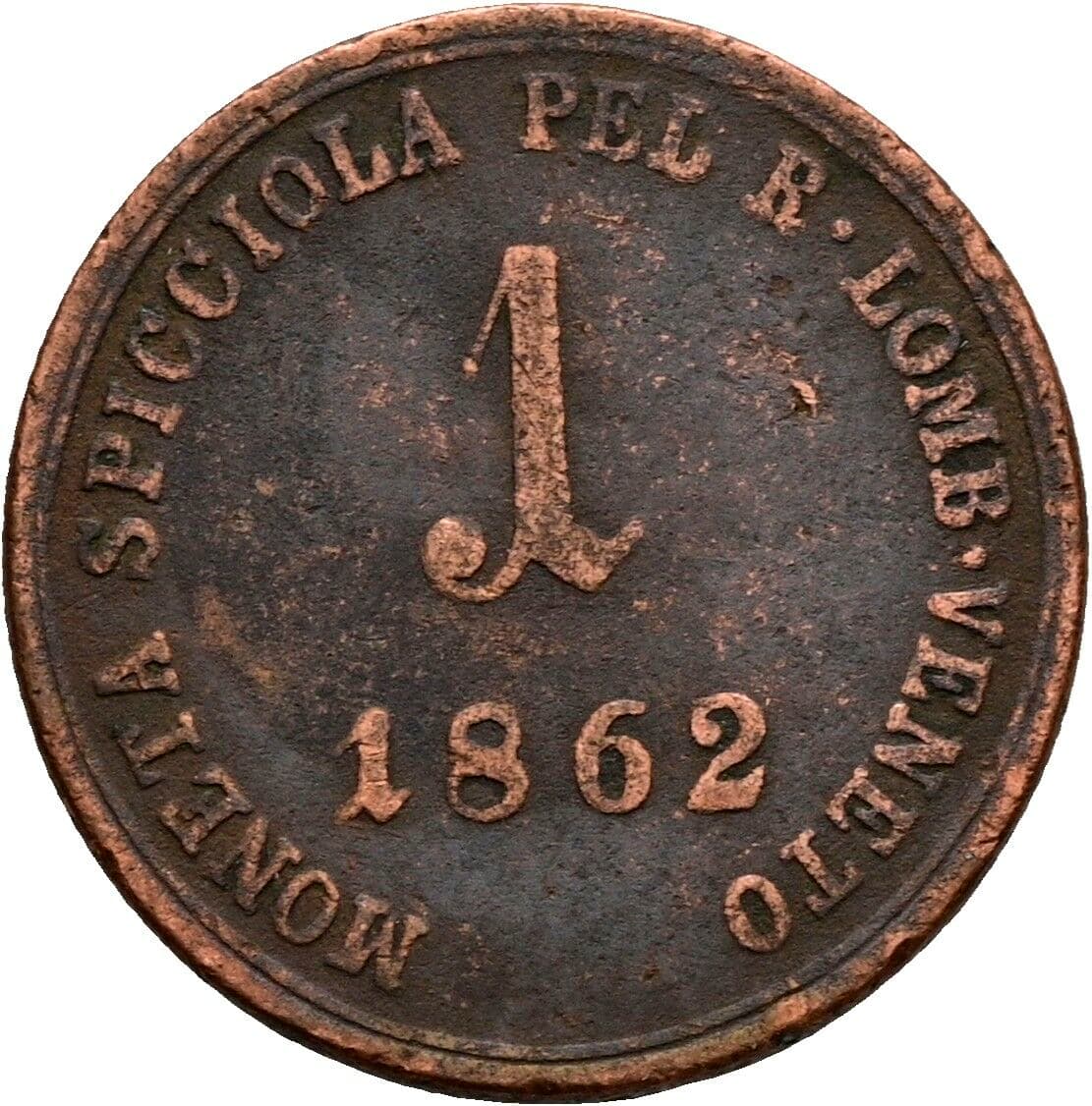 1 Soldo Franz Joseph I. 1848-1916 1862 V, Venedig – Vorderseite