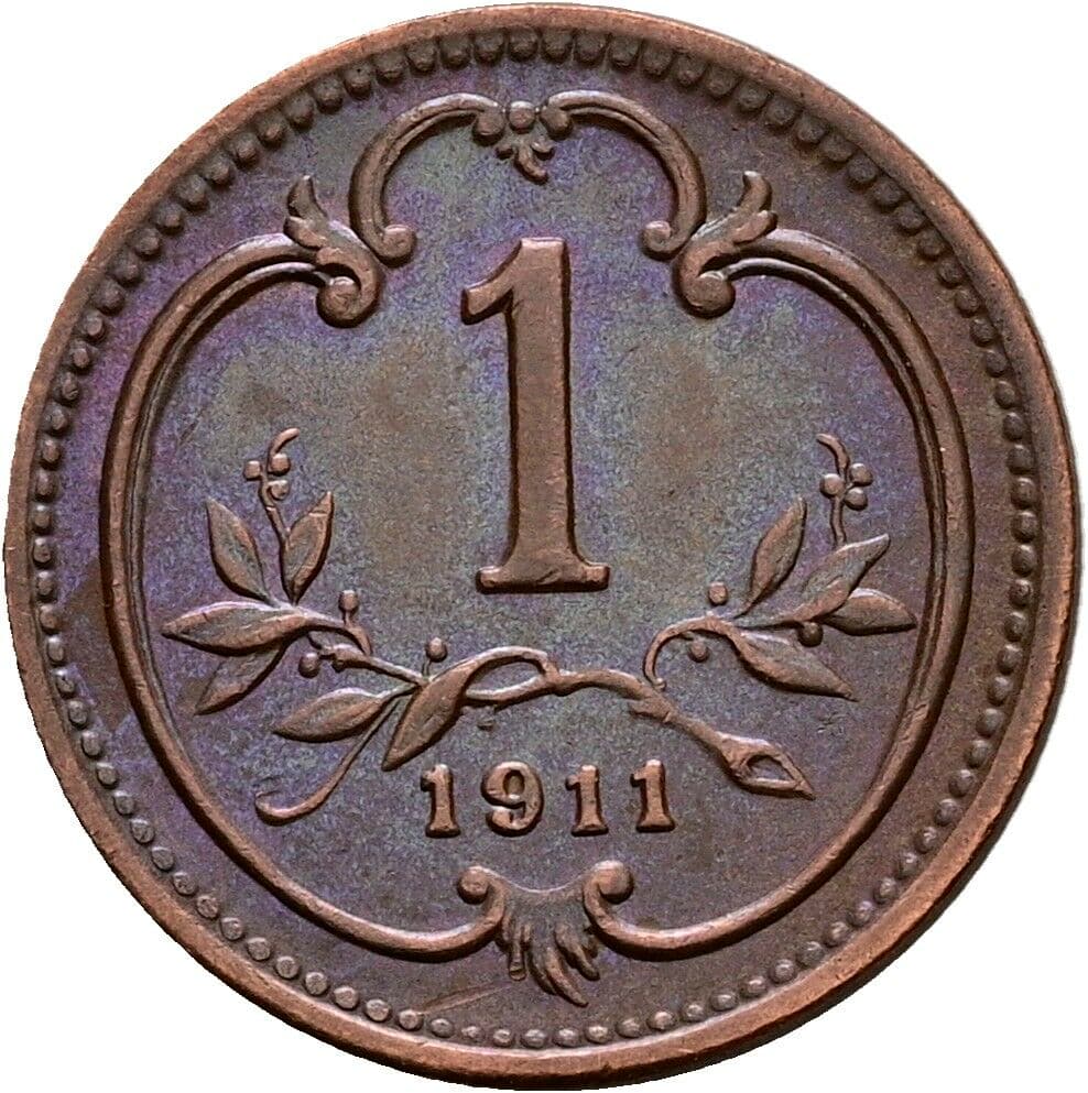 1 Heller Franz Joseph I. 1848-1916 1911, Wien – Vorderseite
