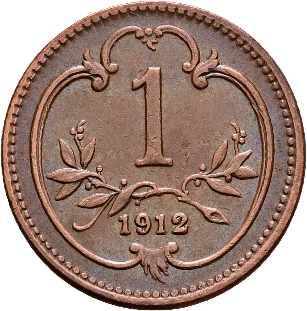 1 Heller Franz Joseph I. 1848-1916 1912, Wien – Vorderseite
