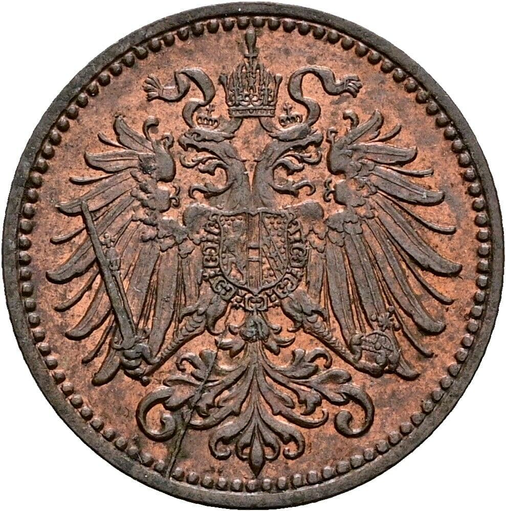 1 Heller Franz Joseph I. 1848-1916 1901, Wien – Rückseite