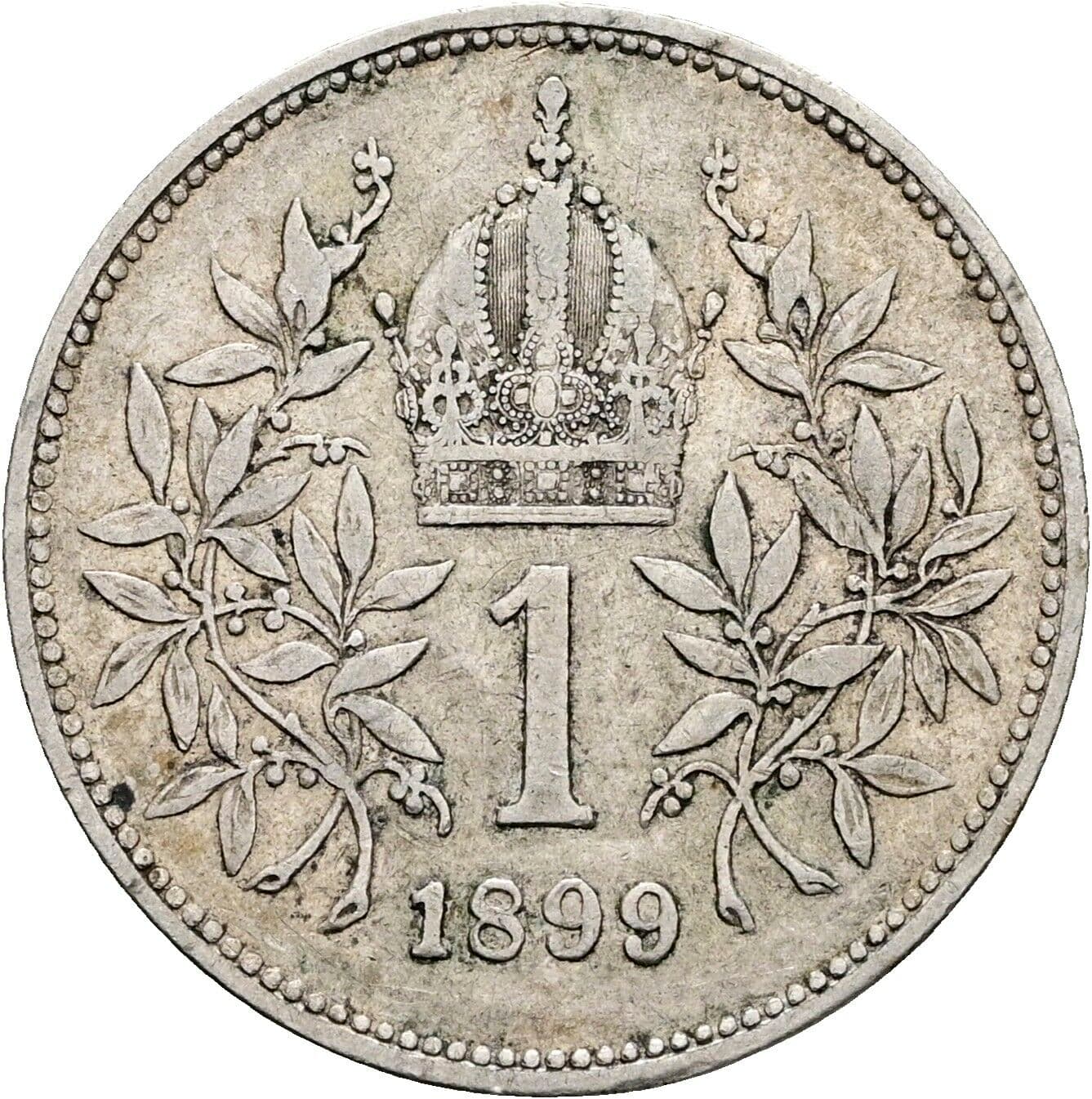 1 Krone Franz Joseph I. 1848-1916 1899, Wien – Rückseite
