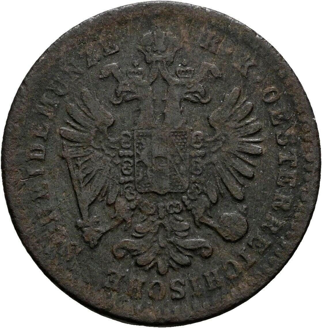 1 Kreuzer Franz Joseph I. 1848-1916 1861 E, Karlsburg – Rückseite