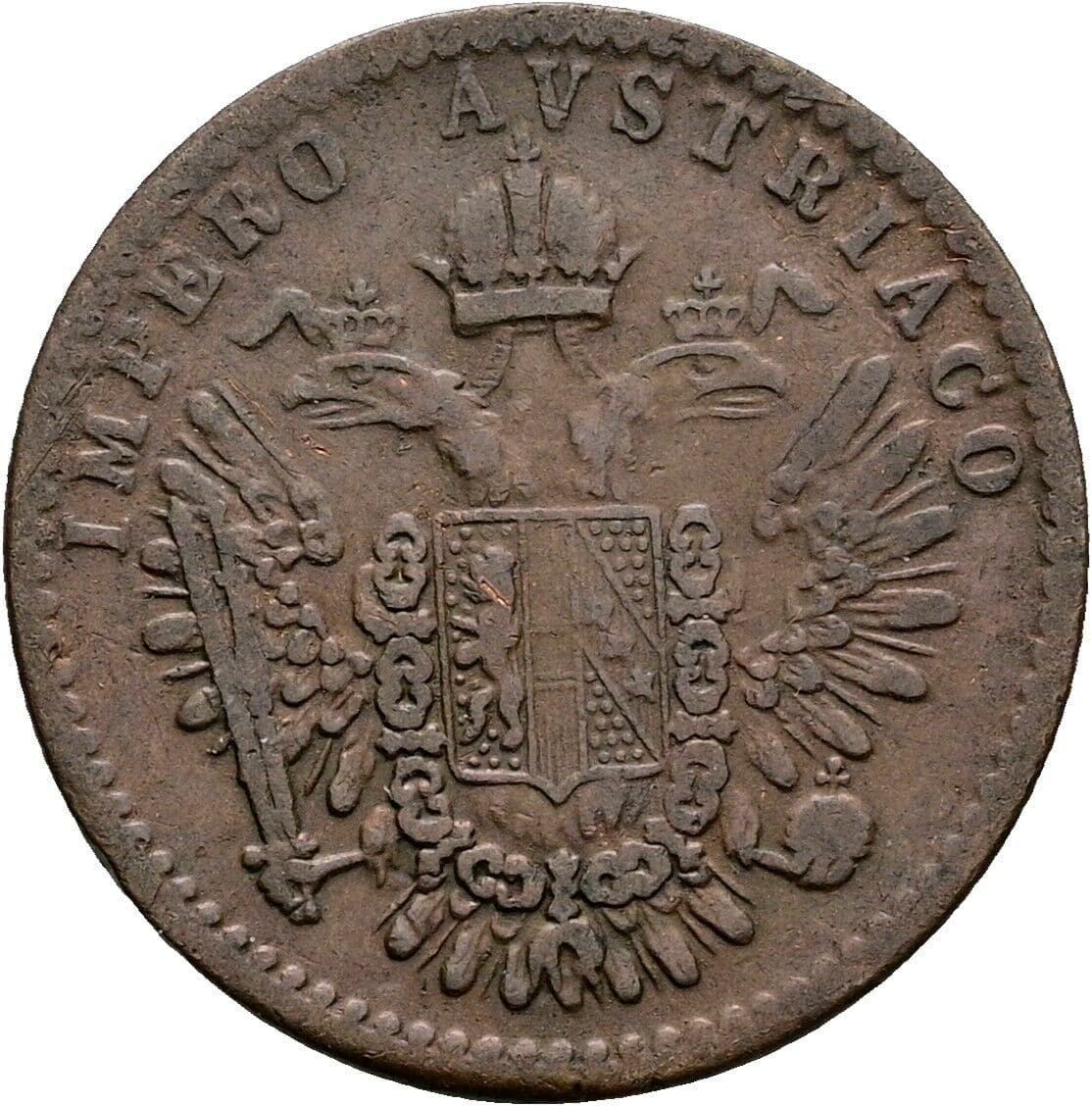 3 Centesimi Franz Joseph I. 1848-1916 1852 V, Venedig – Rückseite