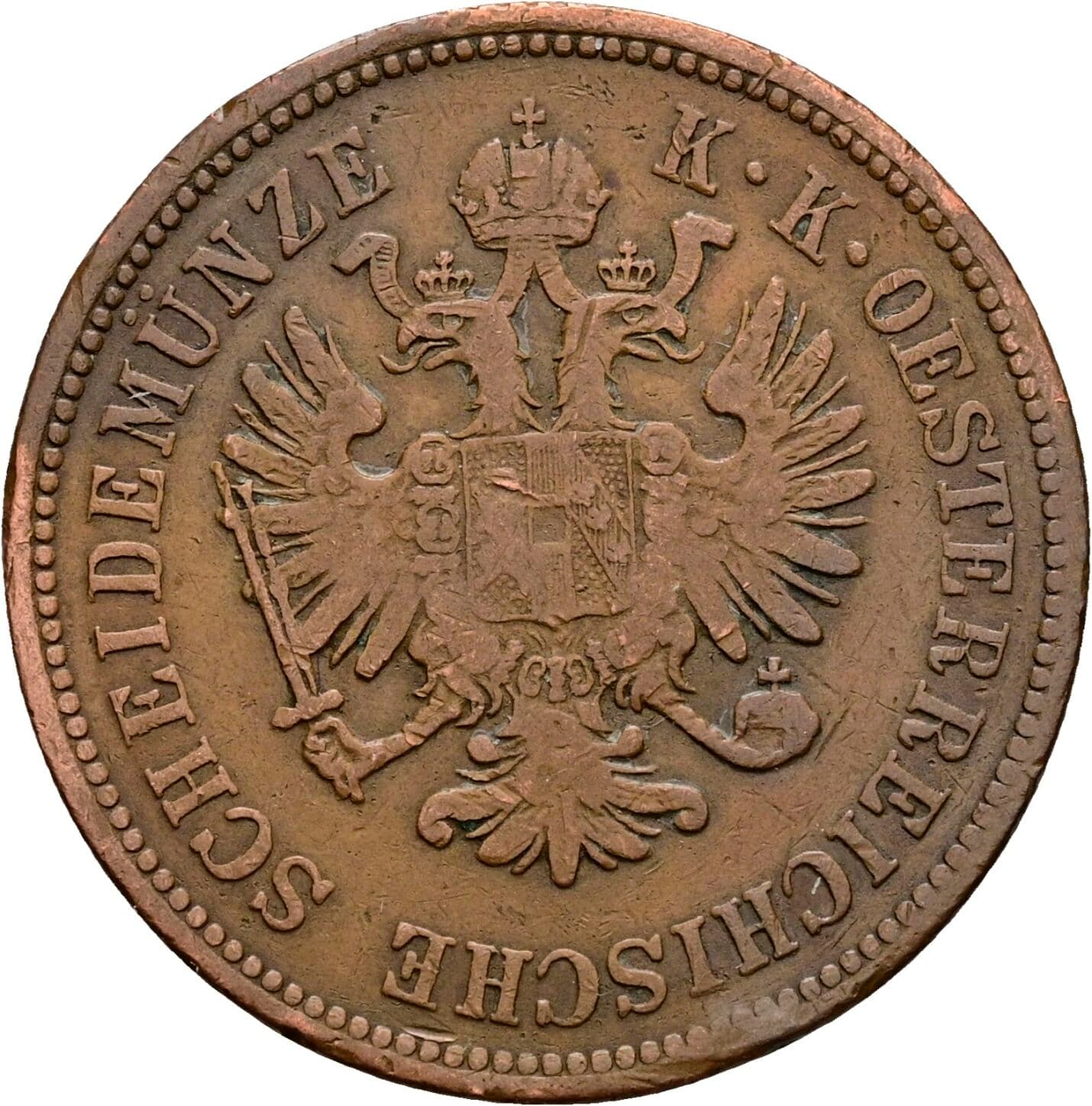 4 Kreuzer Franz Joseph I. 1848-1916 1864 B, Kremnitz – Rückseite