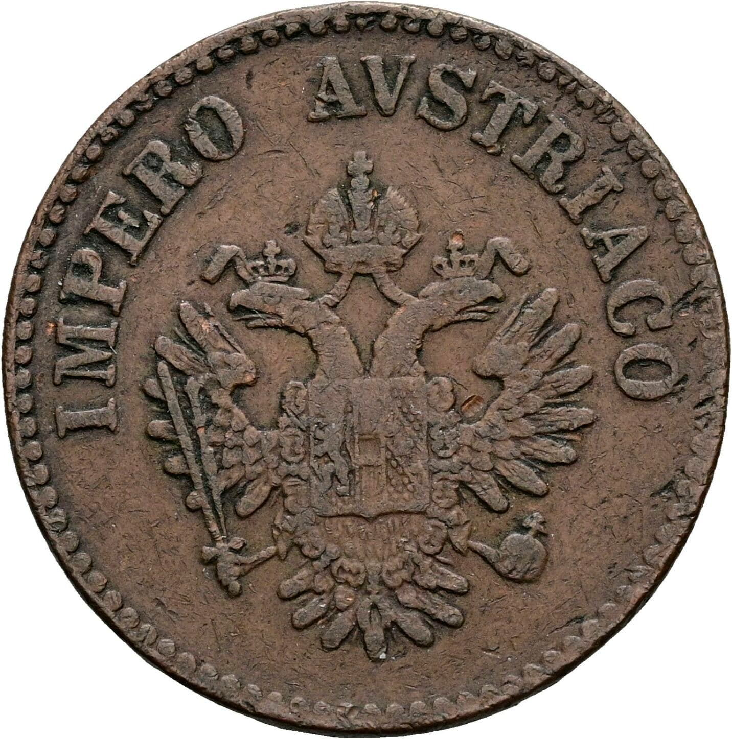 10 Centesimi Franz Joseph I. 1848-1916 1852 V, Venedig – Rückseite