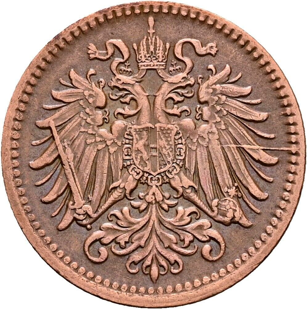1 Heller Franz Joseph I. 1848-1916 1912, Wien – Rückseite