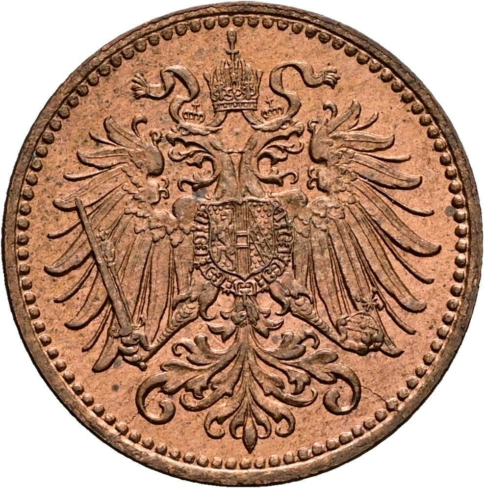 1 Heller Franz Joseph I. 1848-1916 1914, Wien – Rückseite