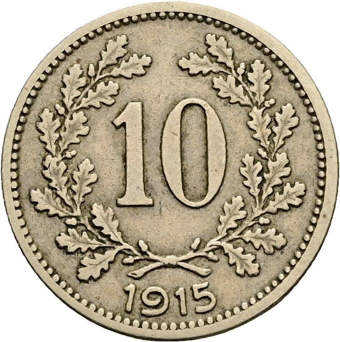 10 Heller Franz Joseph I. 1848-1916 1915, Wien – Vorderseite