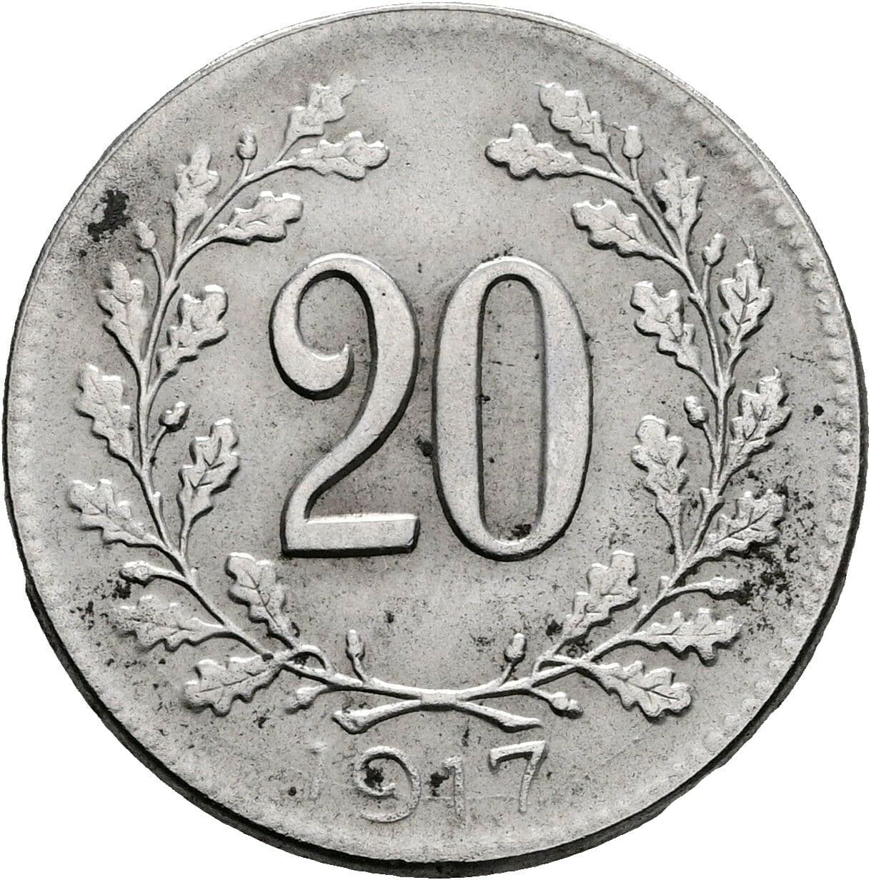 20 Heller Karl I. (1916-1918) 1917, Wien – Vorderseite