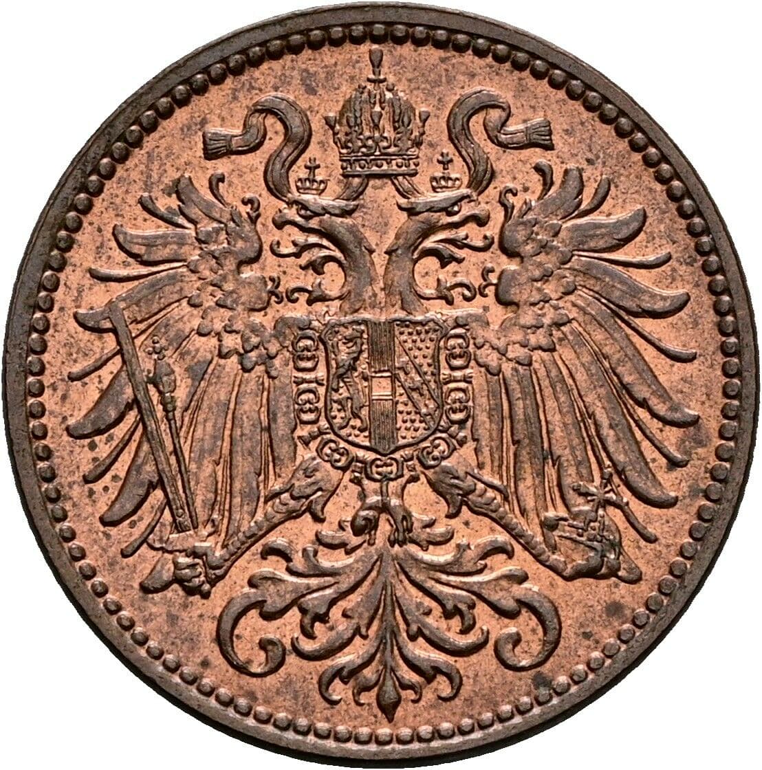 2 Heller Franz Joseph I. 1848-1916 1914, Wien – Rückseite
