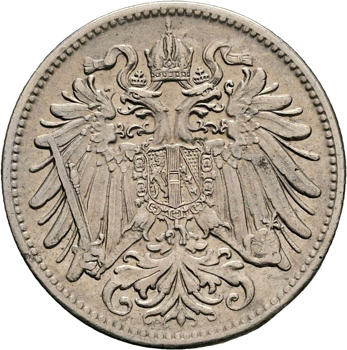 20 Heller Franz Joseph I. 1848-1916 1908, Wien – Rückseite