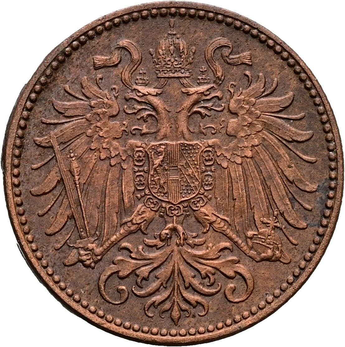 2 Heller Franz Joseph I. 1848-1916 1898, Wien – Rückseite