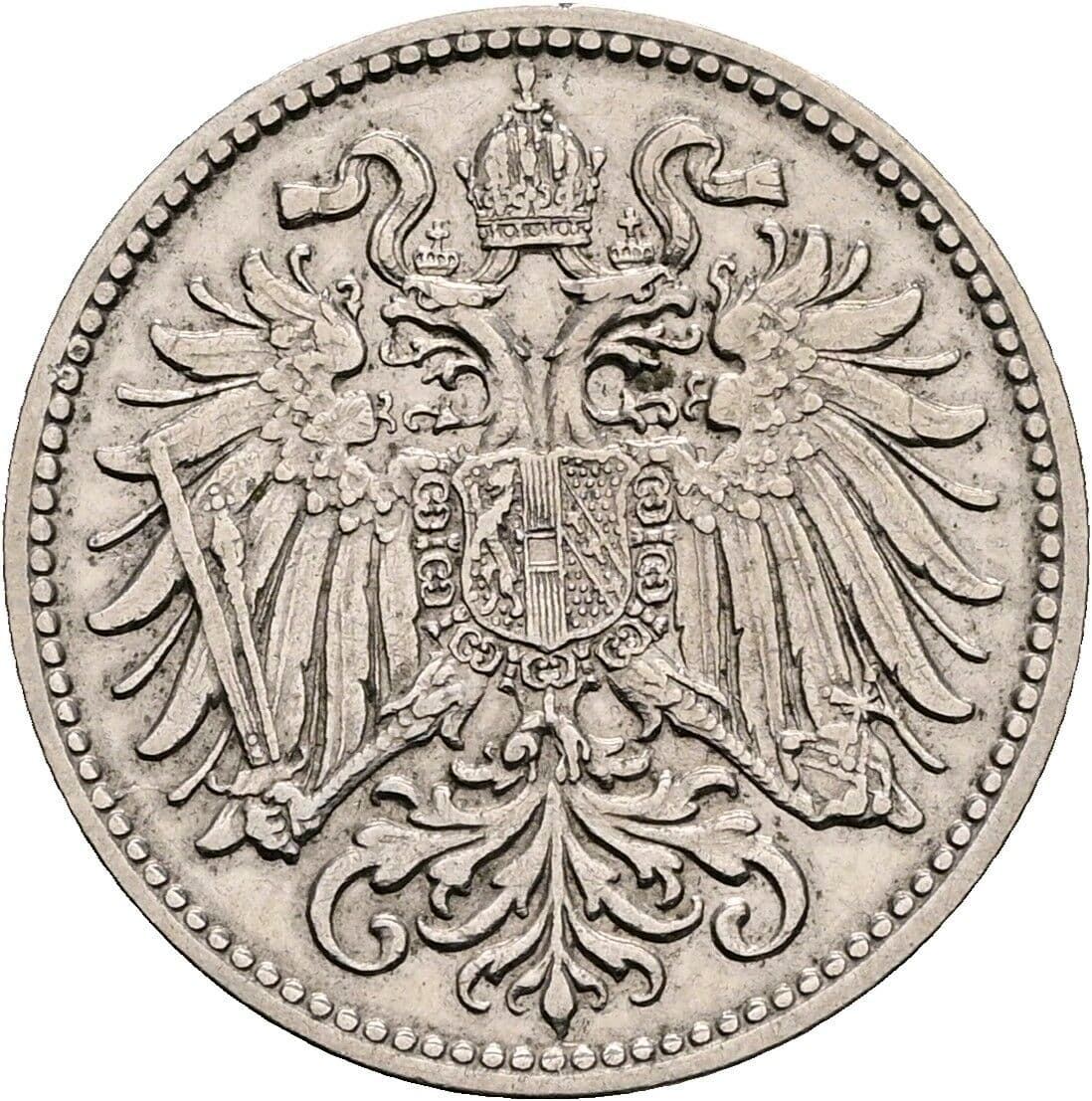 10 Heller Franz Joseph I. 1848-1916 1895, Wien – Rückseite