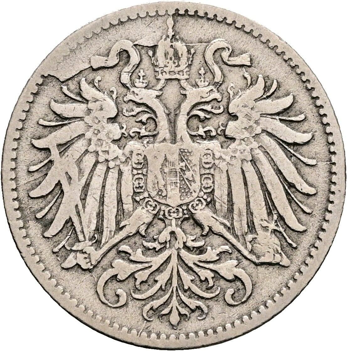 10 Heller Franz Joseph I. 1848-1916 1893, Wien – Rückseite