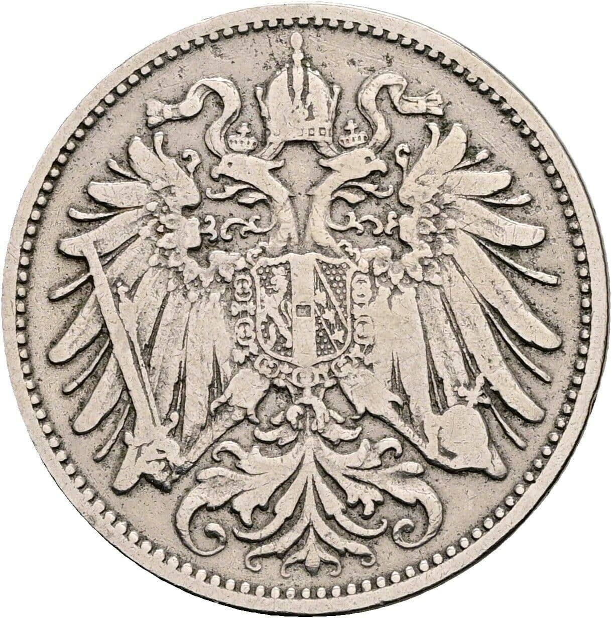 20 Heller Franz Joseph I. 1848-1916 1893, Wien – Rückseite