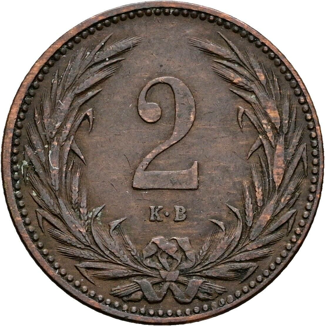2 Filler Franz Joseph I. 1848-1916 1901 KB, Kremnitz – Vorderseite