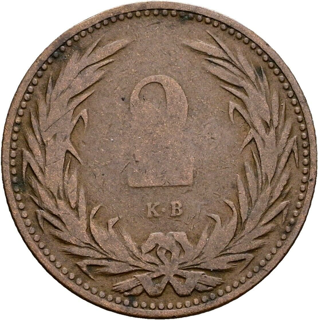 2 Filler Franz Joseph I. 1848-1916 1904 KB, Kremnitz – Vorderseite