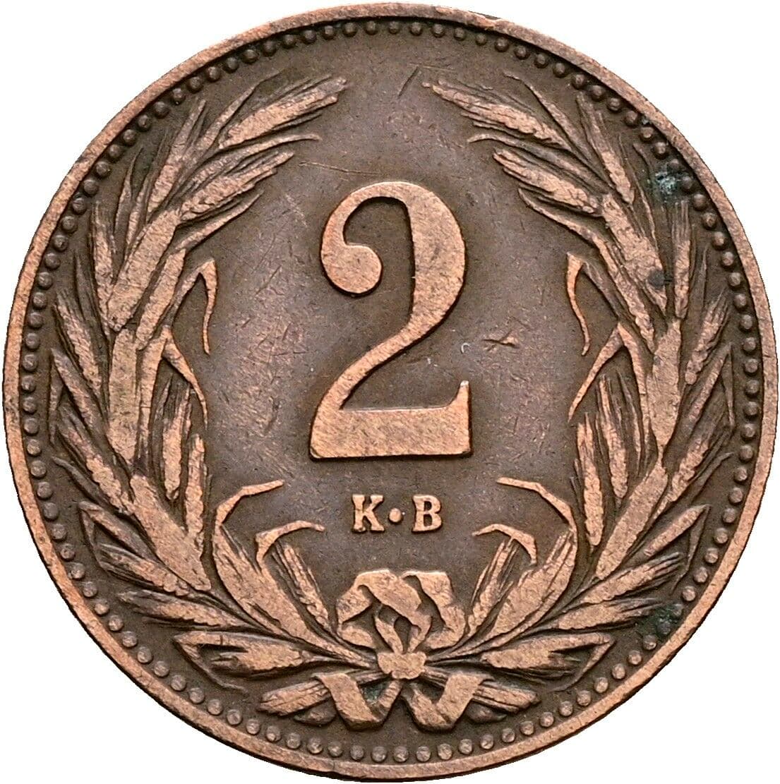 2 Filler Franz Joseph I. 1848-1916 1908 KB, Kremnitz – Vorderseite