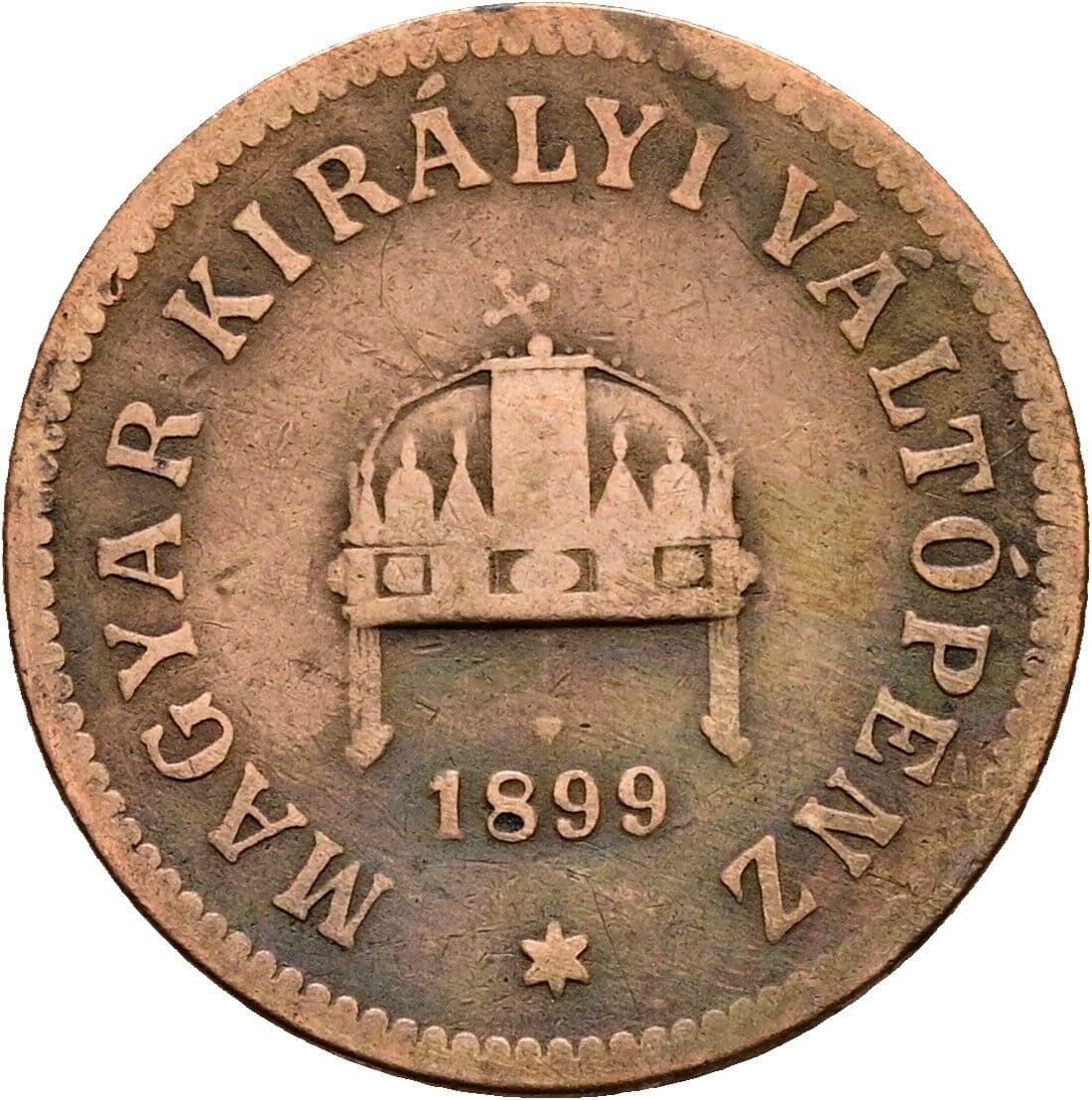2 Filler Franz Joseph I. 1848-1916 1899 KB, Kremnitz – Rückseite