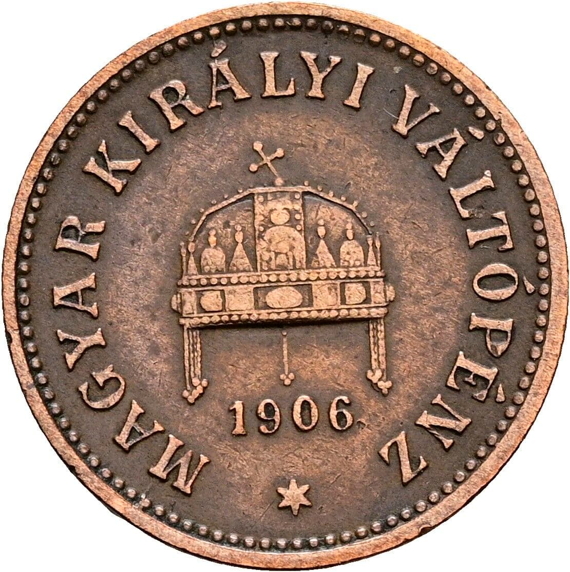 2 Filler Franz Joseph I. 1848-1916 1906 KB, Kremnitz – Rückseite