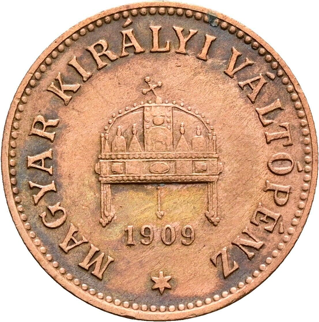 2 Filler Franz Joseph I. 1848-1916 1909 KB, Kremnitz – Rückseite