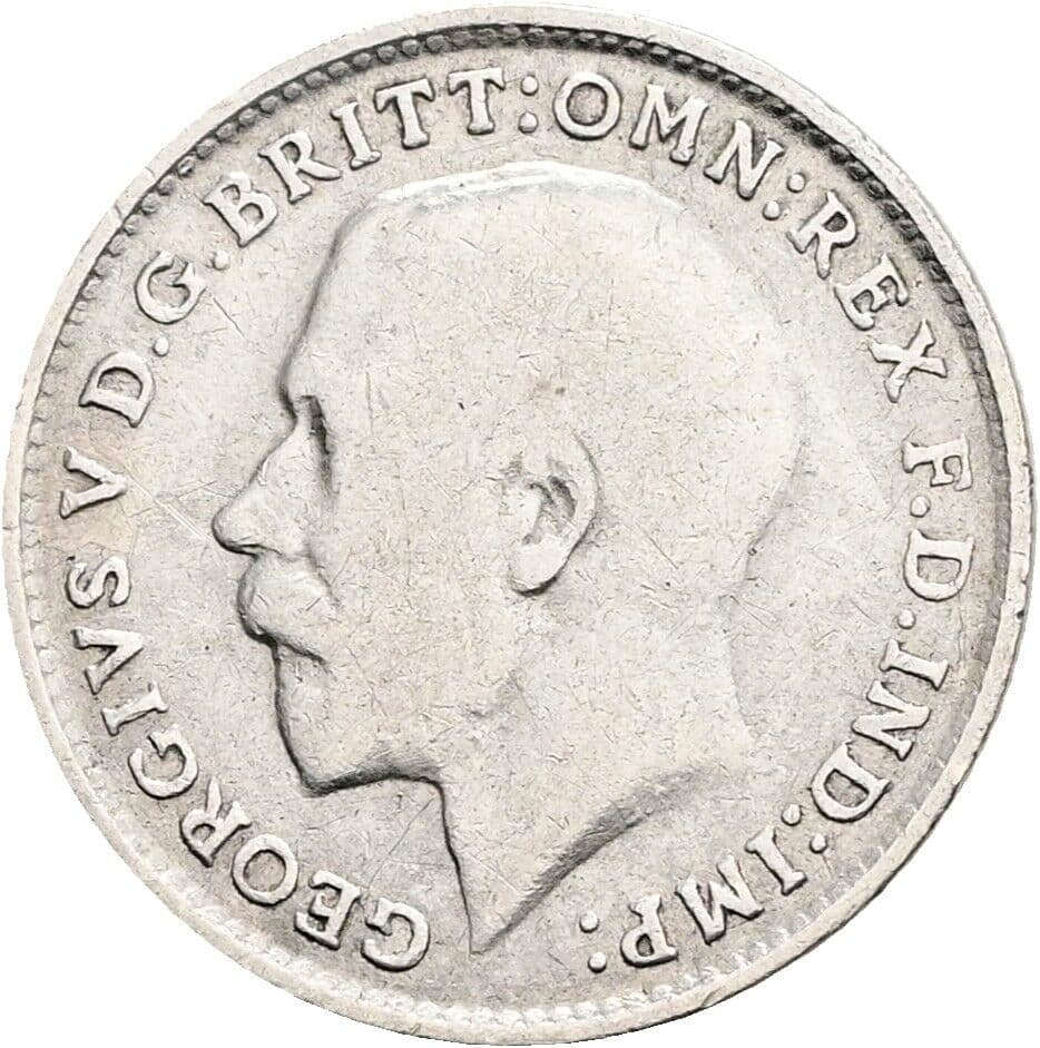 3 Pence Georg V. (1910-1936) 1916 – Vorderseite