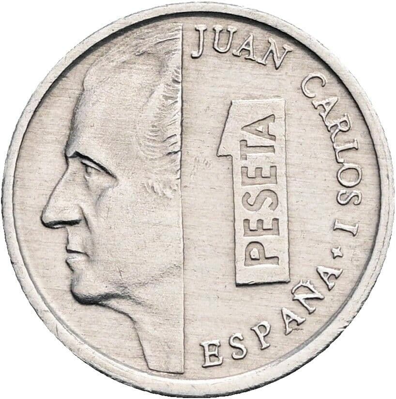 1 Peseta Juan Carlos I. 1995 – Vorderseite
