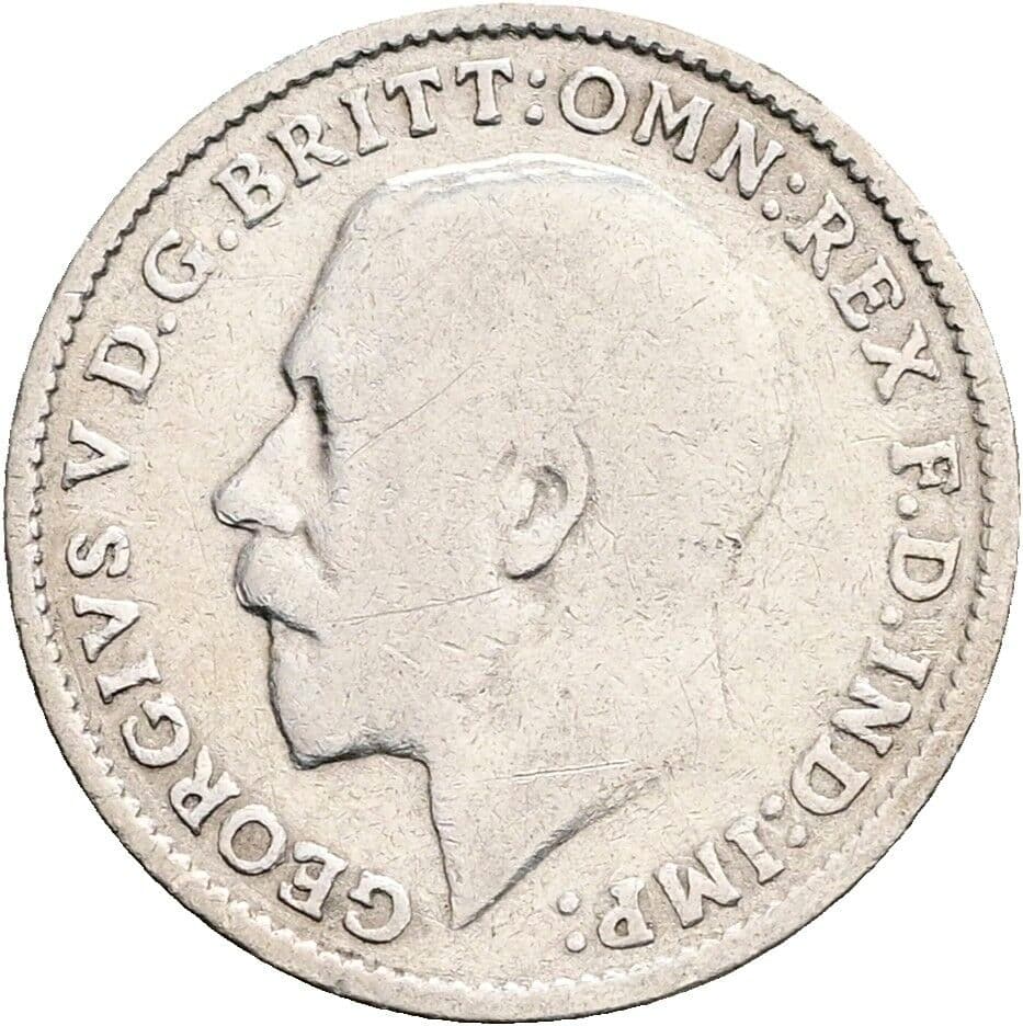 3 Pence Georg V. (1910-1936) 1917 – Vorderseite