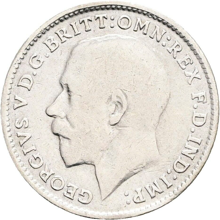 3 Pence Georg V. (1910-1936) 1915 – Vorderseite
