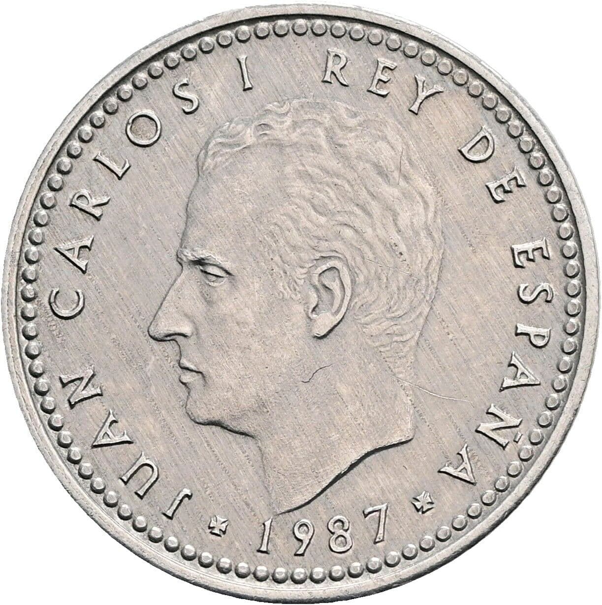 1 Peseta Juan Carlos I. 1987 – Vorderseite