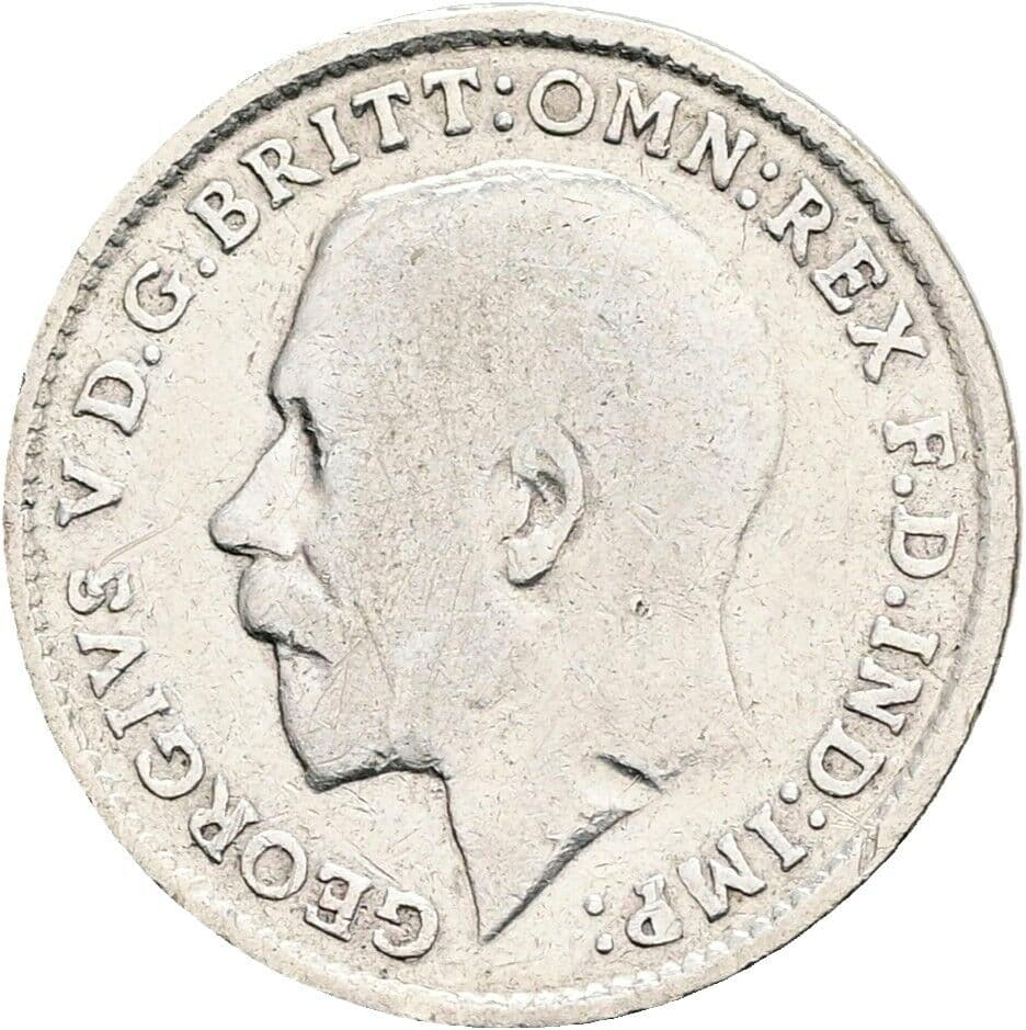 3 Pence Georg V. (1910-1936) 1916 – Vorderseite