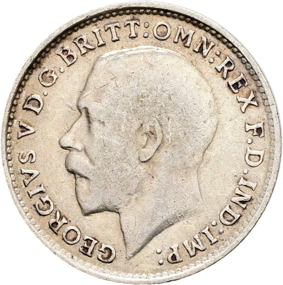3 Pence Georg V. (1910-1936) 1918 – Vorderseite