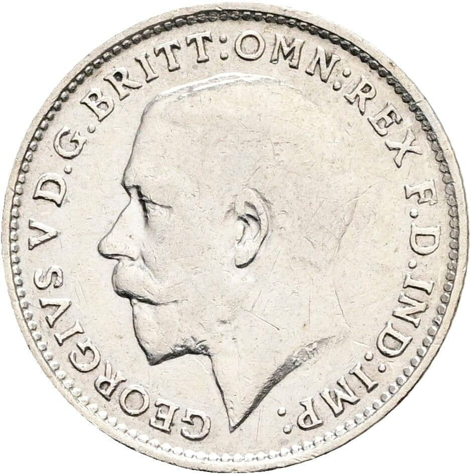 3 Pence Georg V. (1910-1936) 1917 – Vorderseite