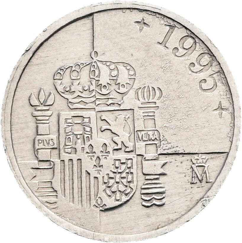 1 Peseta Juan Carlos I. 1995 – Rückseite