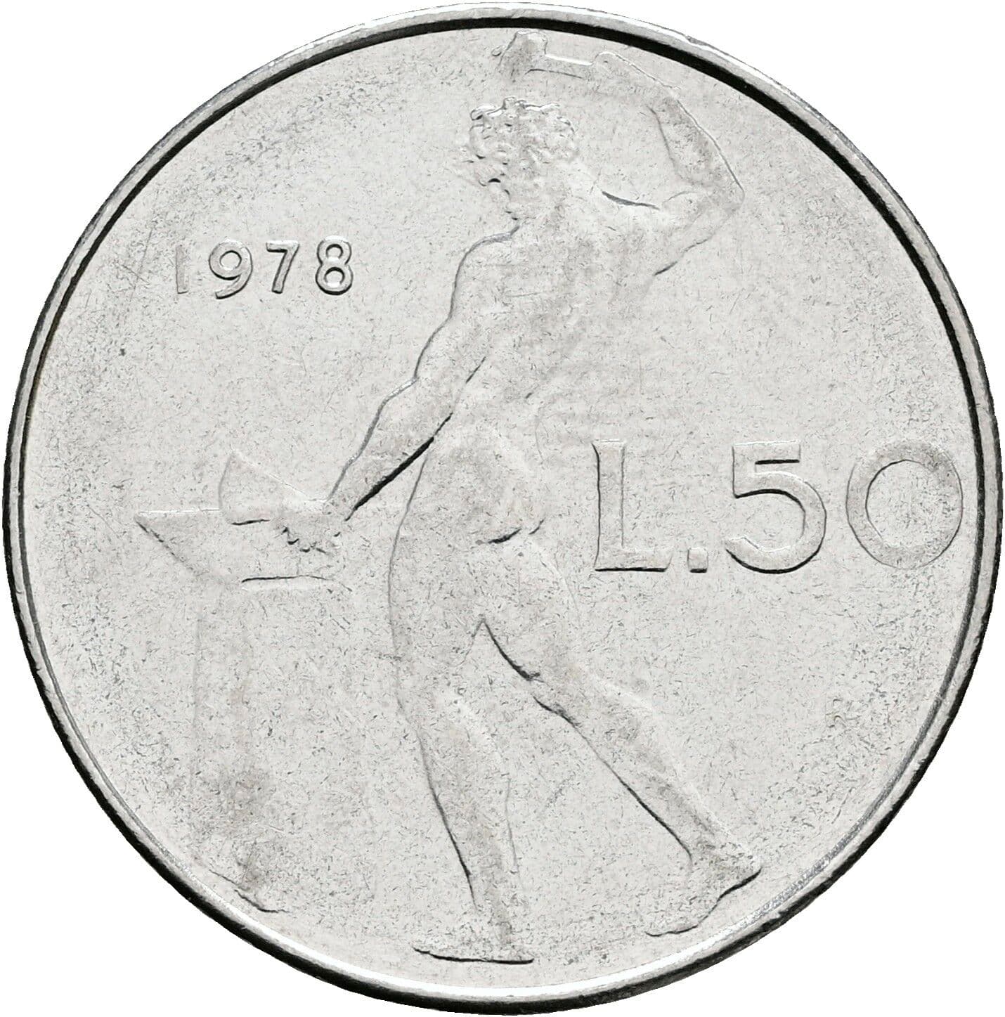 50 Lire 1978 – Rückseite