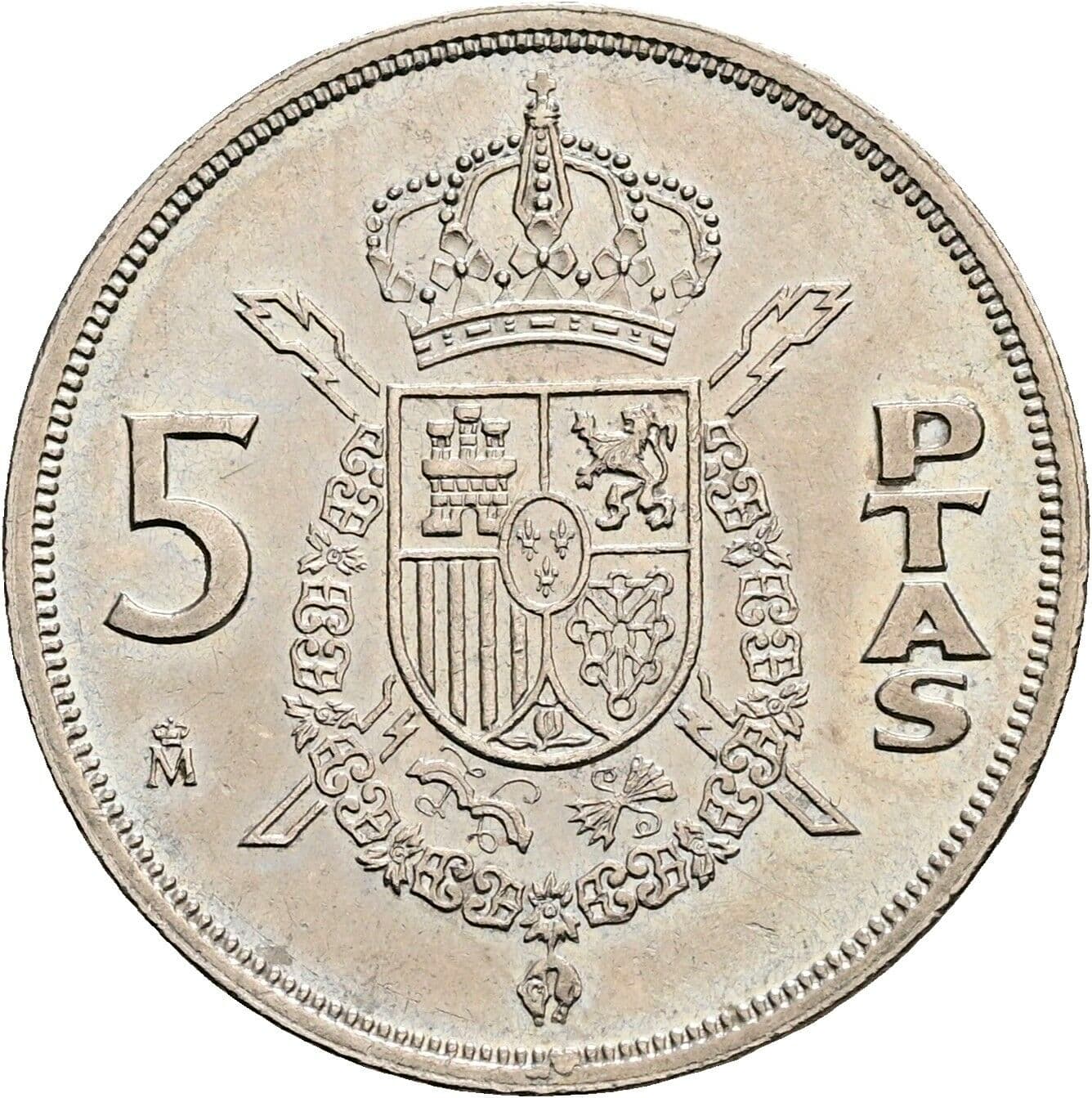 5 Pesetas Juan Carlos (1975-2014) 1983 – Rückseite