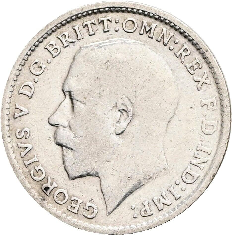 3 Pence Georg V. (1910-1936) 1917 – Vorderseite