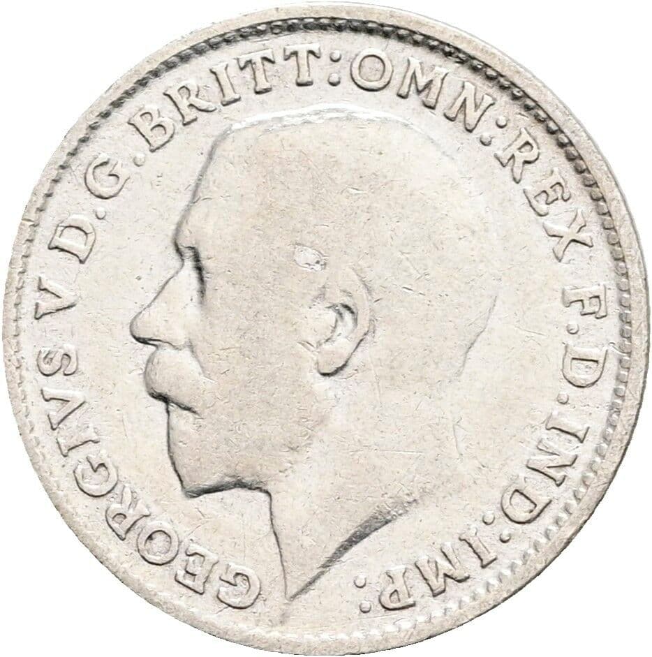 3 Pence Georg V. (1910-1936) 1917 – Vorderseite