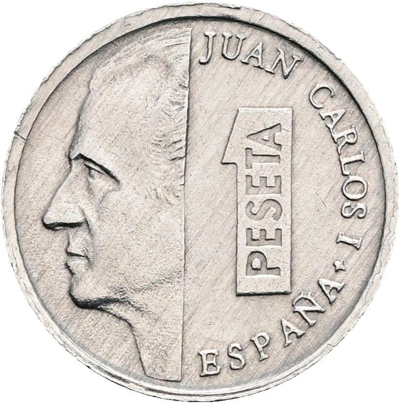 1 Peseta Juan Carlos I. 1989 – Vorderseite