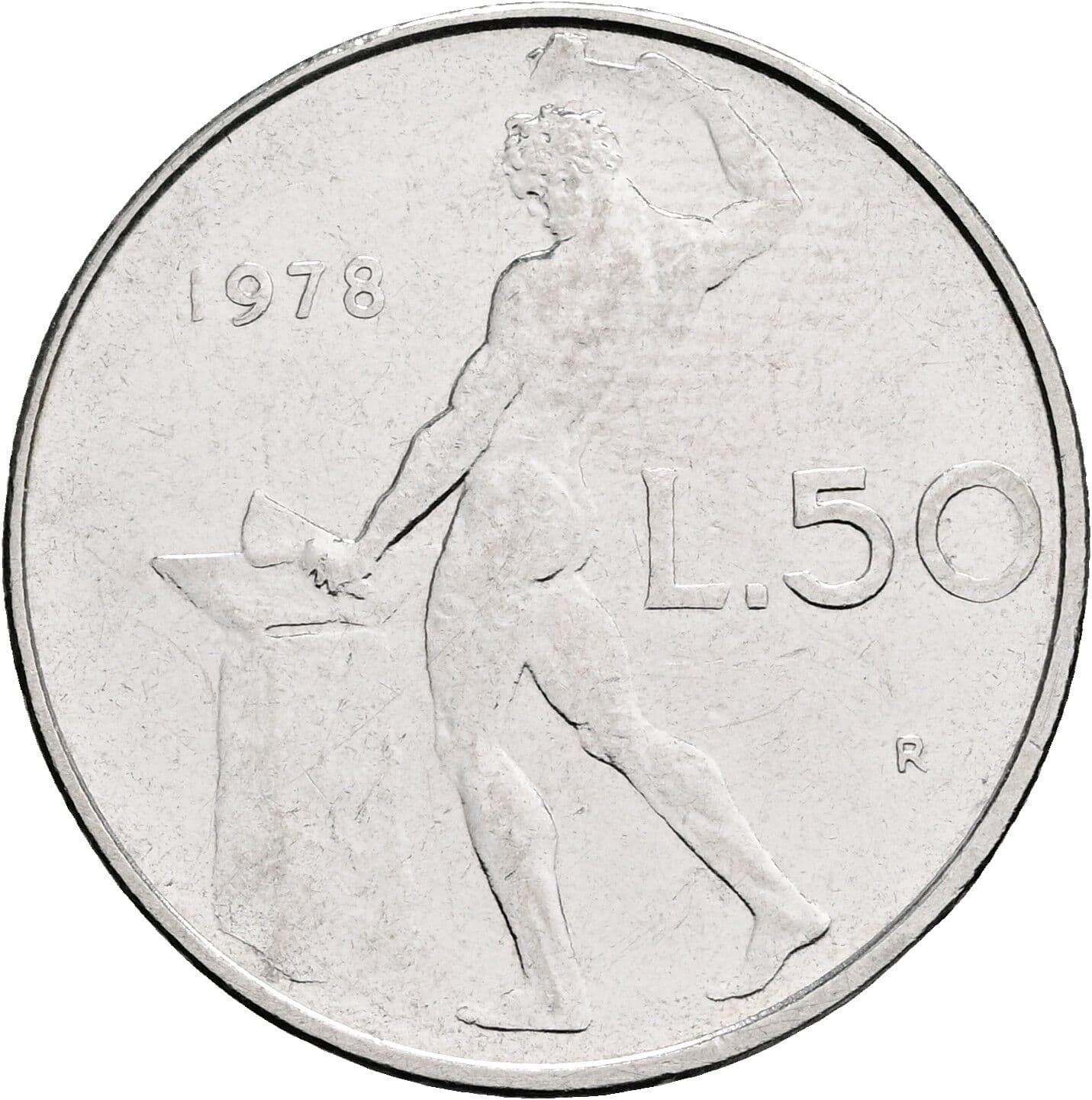 50 Lire 1978 – Rückseite