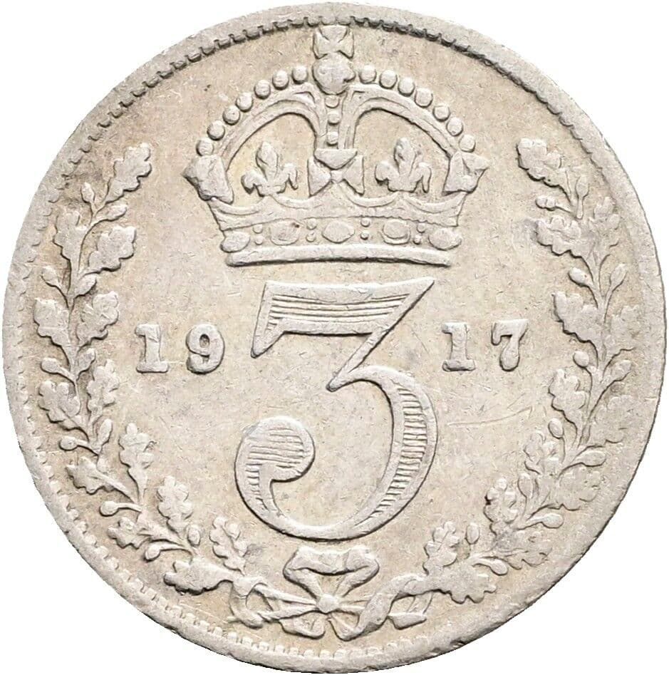 3 Pence Georg V. (1910-1936) 1917 – Rückseite