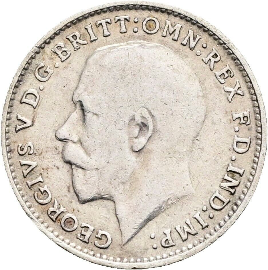 3 Pence Georg V. (1910-1936) 1917 – Vorderseite